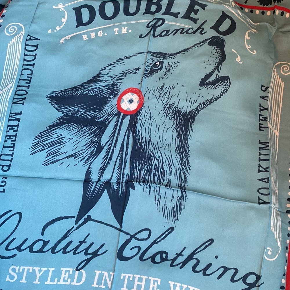 🐺New Double D Ranch “Wolf Pack" Scarf 🐺 Bohemian Boho Western Accessories - Picture 3 of 7
